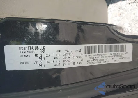 2018 Dodge Grand Caravan Sxt from USA, damaged, VIN 2C4RDGCG2JR268391